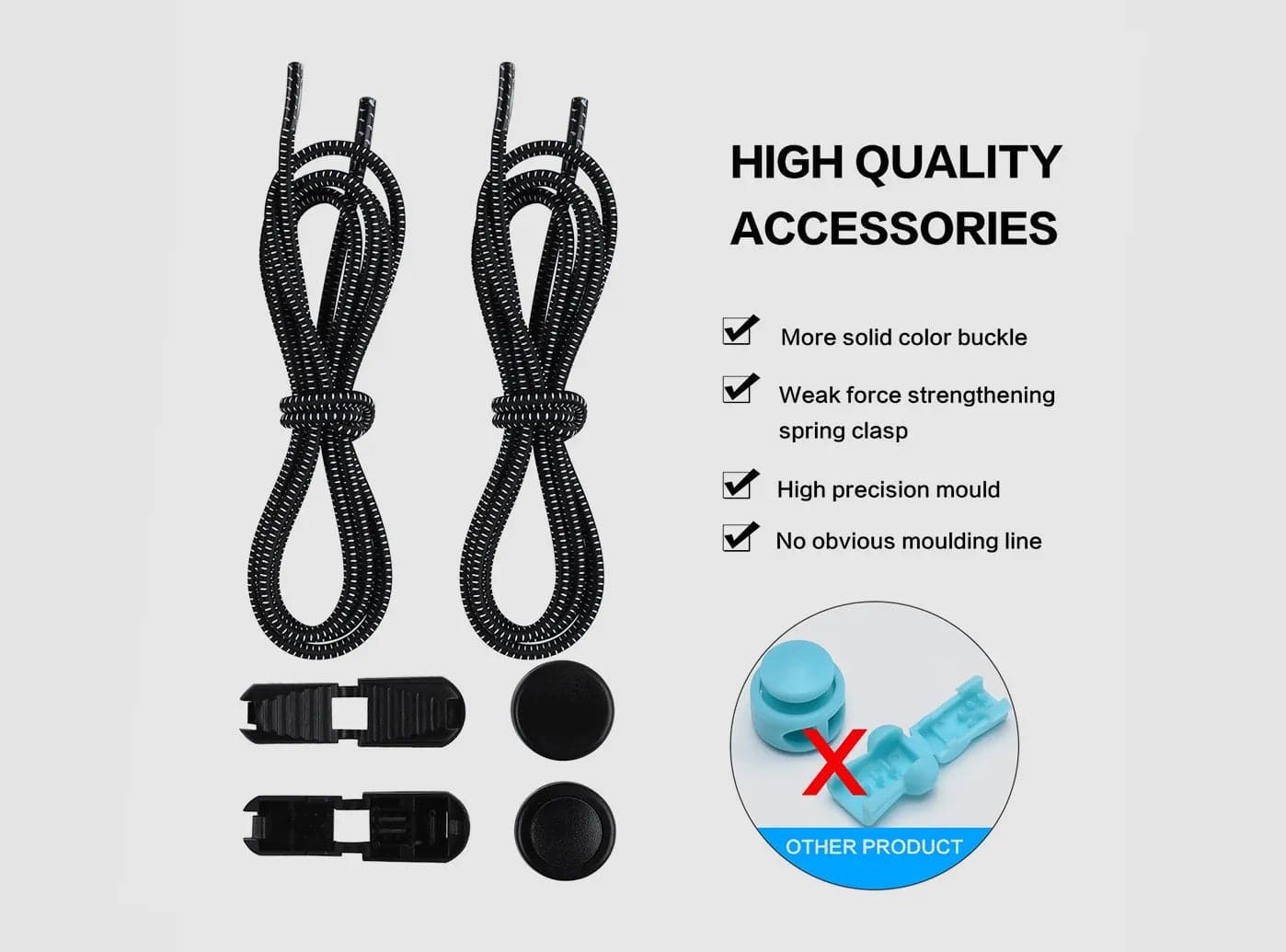 FitVille Elastic No Tie Shoe Laces - Image 13