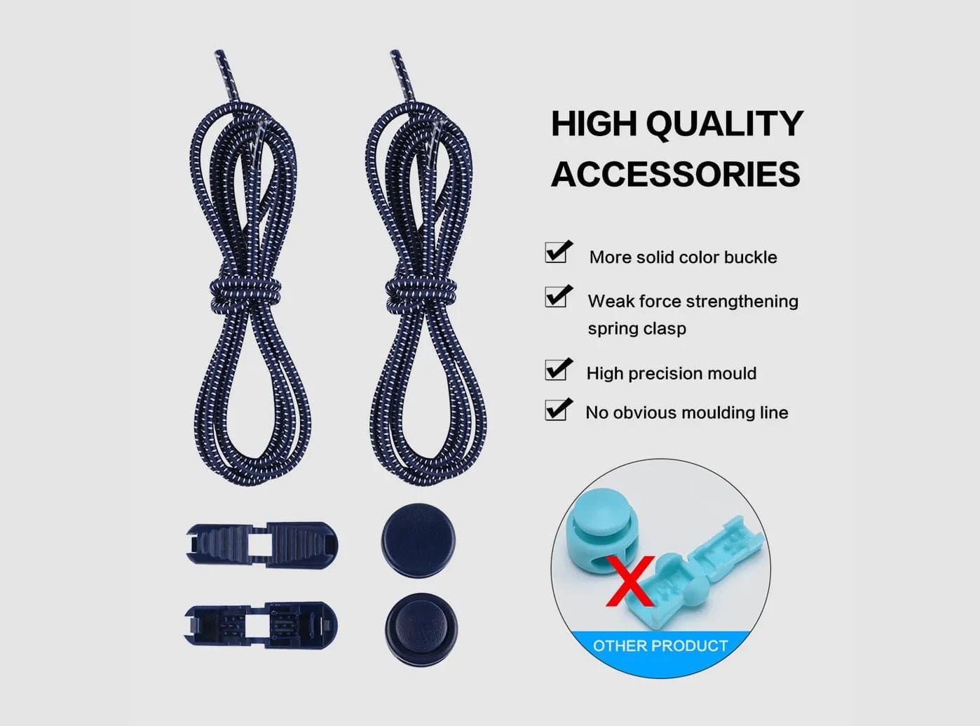 FitVille Elastic No Tie Shoe Laces - Image 4