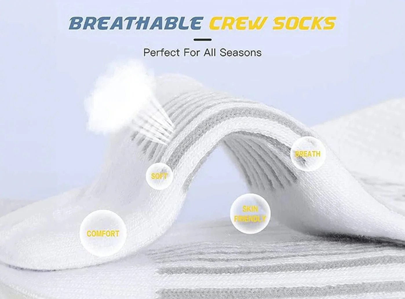 FitVille SportStep Athletic Mid Socks 5-Pair Bundle (for Men) - Image 14